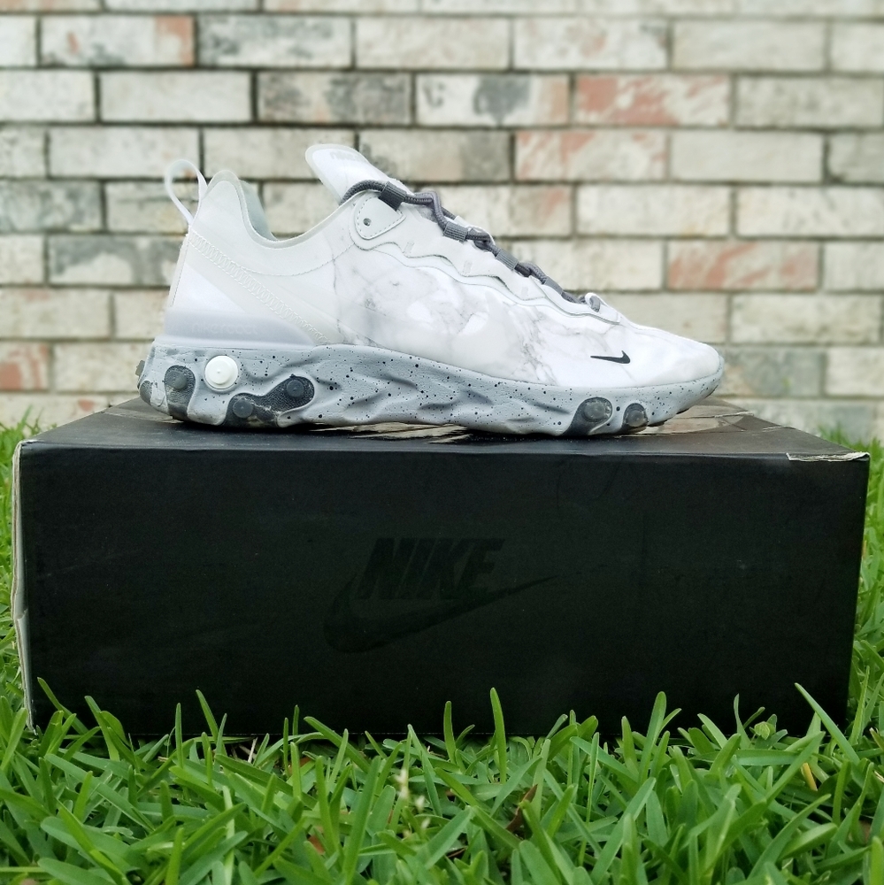 Size 8 (9.5w) - Nike React Element 55 x Kendrick Lamar Pure Platinum - 2019